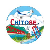 楕円ステッカー　千歳高校コラホ